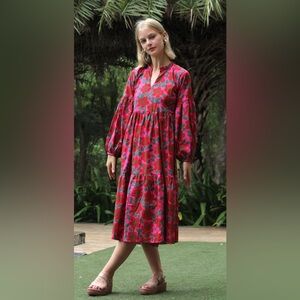 Cotton block print dress